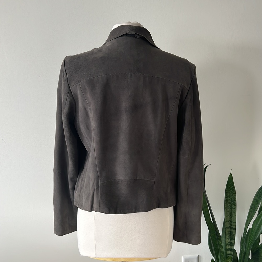 Superdry Grey Suede Cascade Jacket Size XL NWT - Picture 3 of 5